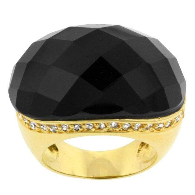 Black Beauty Faceted Onyx Ring Rings JGI   