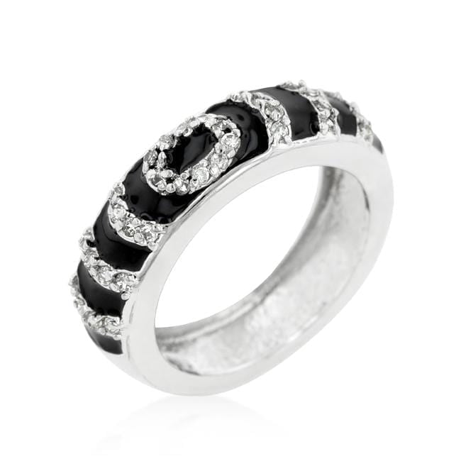 Black Ripple Ring Rings JGI   