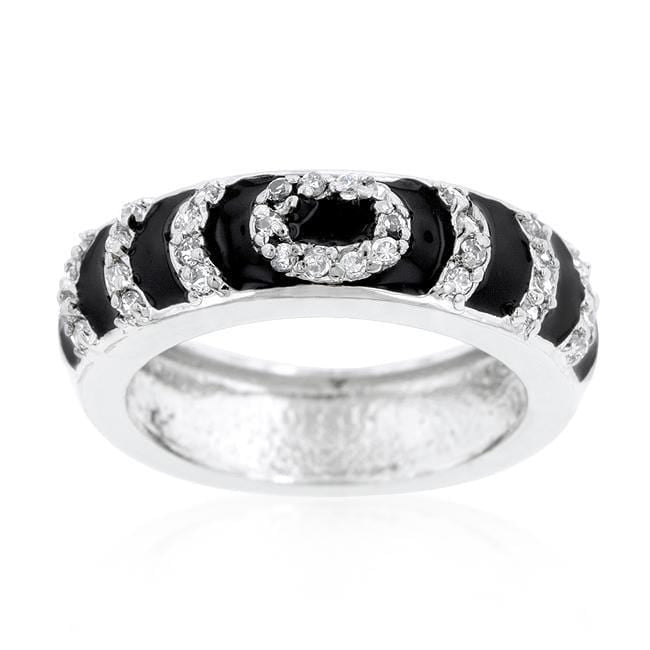 Black Ripple Ring Rings JGI   