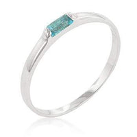 Thumbnail for Blue Topaz Petite Solitaire Ring Rings JGI   
