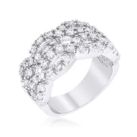 Thumbnail for Braided CZ Cocktail Ring Rings JGI   