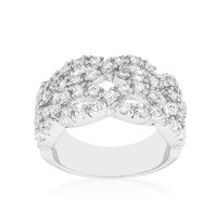 Thumbnail for Braided CZ Cocktail Ring Rings JGI   
