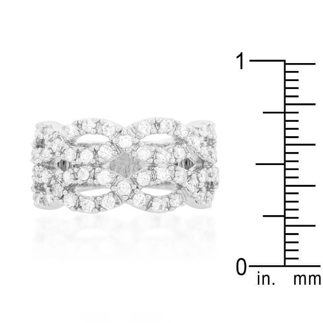 Braided CZ Cocktail Ring Rings JGI   