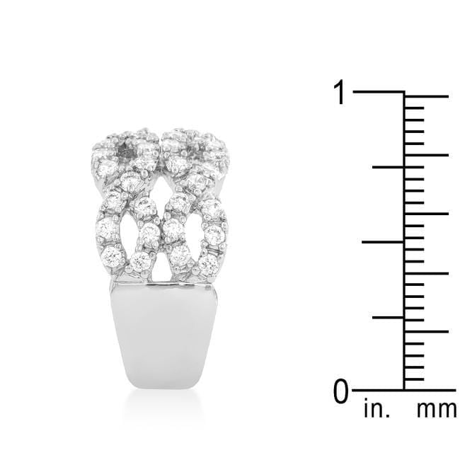 Braided CZ Cocktail Ring Rings JGI   