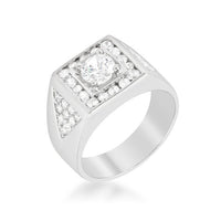 Thumbnail for Brilliant Mens Cubic Zirconia Ring Rings JGI   