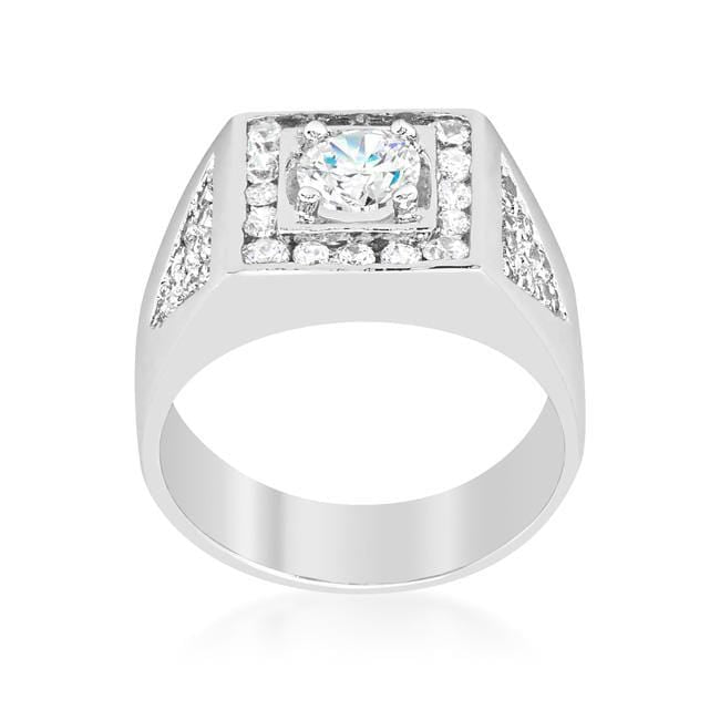 Brilliant Mens Cubic Zirconia Ring Rings JGI   