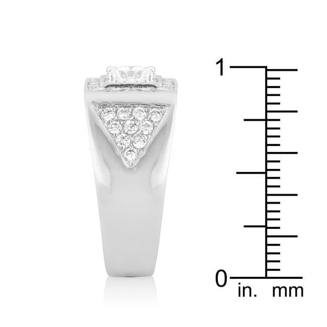 Brilliant Mens Cubic Zirconia Ring Rings JGI   