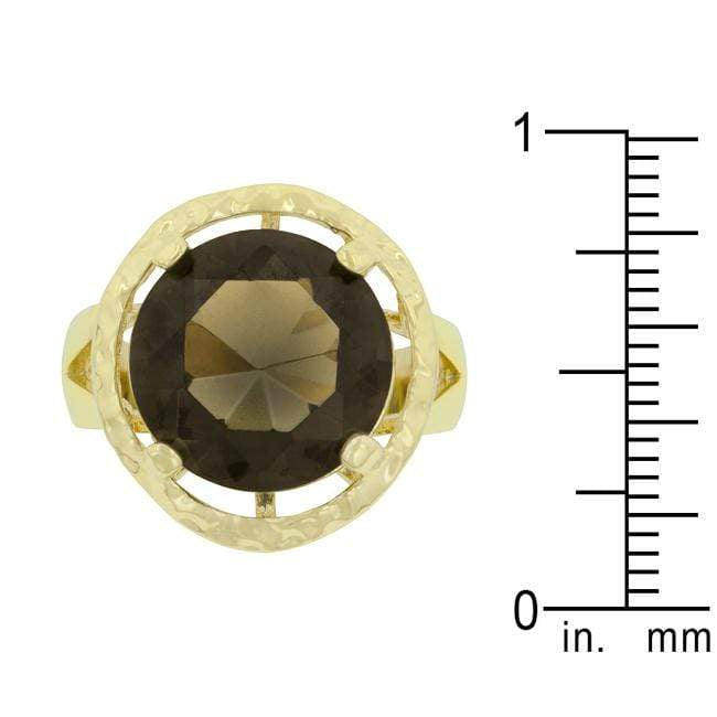 Brown Cubic Zirconia Organic Ring Rings JGI   