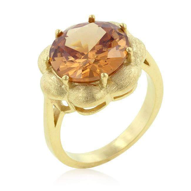Champagne Floral Cocktail Ring Rings JGI   