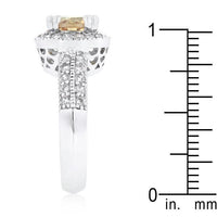 Thumbnail for Cubic Zirconia Halo Ring, Champagne Halo CZ Engagement Ring Rings JGI   