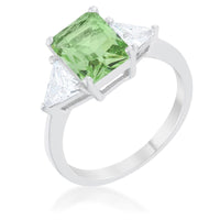 Thumbnail for Green Cubic Zirconia Engagement Ring, Classic Apple Green CZ Engagement Ring Rings JGI   