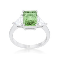 Thumbnail for Green Cubic Zirconia Engagement Ring, Classic Apple Green CZ Engagement Ring Rings JGI   