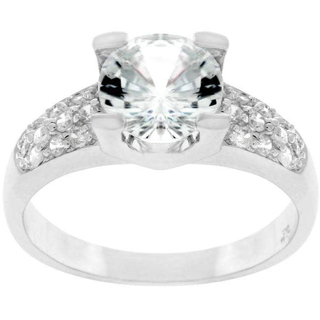 2 Carat Round Cubic Zirconia Ring, Classic Clear CZ Engagement Ring Rings JGI   