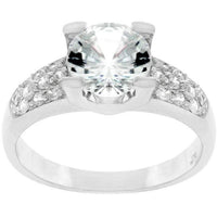 Thumbnail for 2 Carat Round Cubic Zirconia Ring, Classic Clear CZ Engagement Ring Rings JGI   