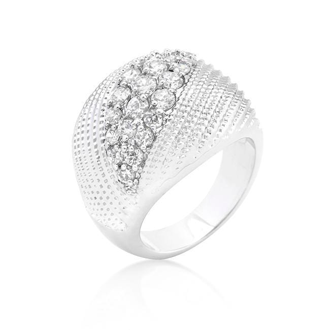 Classic Cubic Zirconia Dome Ring Rings JGI   