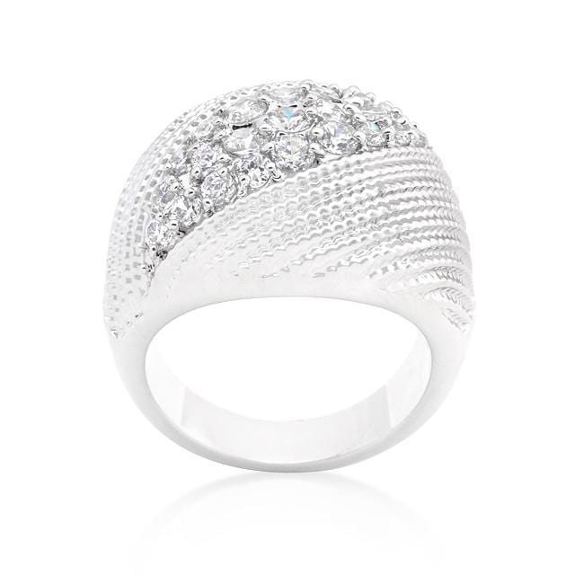 Classic Cubic Zirconia Dome Ring Rings JGI   