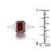 Cubic Zirconia Radiant Cut Ring, Classic Garnet Engagement Ring Rings JGI   