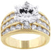 5 Carat Cubic Zirconia Ring, Classic Gold CZ Engagement Ring Rings JGI   