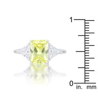 Thumbnail for 4 Carat Cubic Zirconia Ring, Classic Peridot Rhodium-Coated Rings JGI   