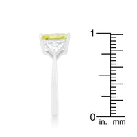 Thumbnail for 4 Carat Cubic Zirconia Ring, Classic Peridot Rhodium-Coated Rings JGI   