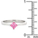 Cubic Zirconia Solitaire Engagement Rings, Classic Petite Pink Ice Rings JGI   