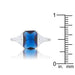4 Carat Cubic Zirconia Ring, Classic Sapphire Rhodium-Coated Engagement Ring Rings JGI   