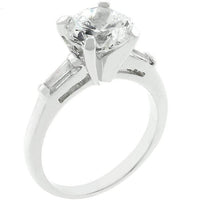 Thumbnail for 3 Carat Cubic Zirconia Ring, Classic Triple White CZ Engagement Ring Rings JGI   