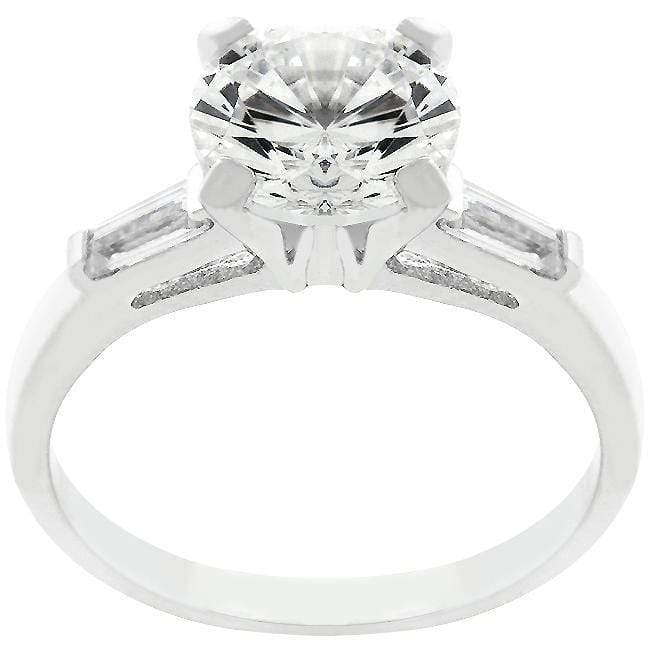 3 Carat Cubic Zirconia Ring, Classic Triple White CZ Engagement Ring Rings JGI   