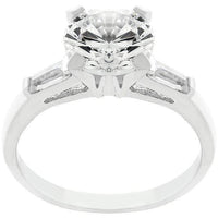 Thumbnail for 3 Carat Cubic Zirconia Ring, Classic Triple White CZ Engagement Ring Rings JGI   