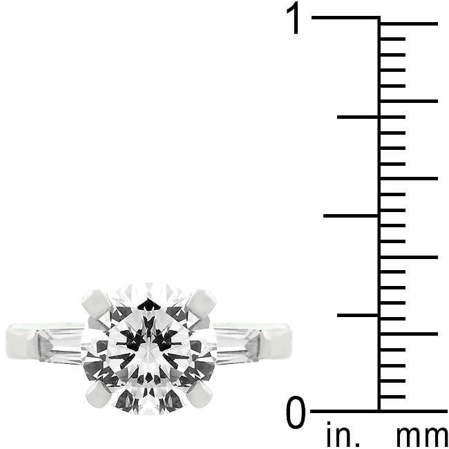 3 Carat Cubic Zirconia Ring, Classic Triple White CZ Engagement Ring Rings JGI   