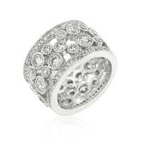 Thumbnail for Clear Filigree Eternity Band Rings JGI   