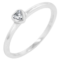 Thumbnail for Clear Heart Solitaire Ring Rings JGI   