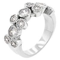 Thumbnail for Coral Bezel Cubic Zirconia Ring Rings JGI   