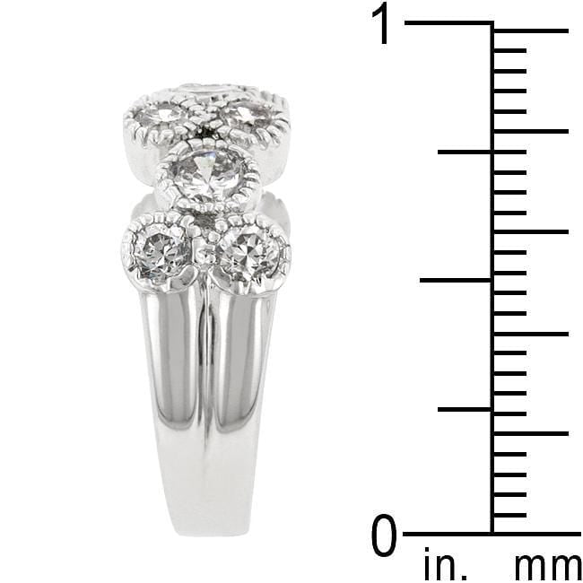 Coral Bezel Cubic Zirconia Ring Rings JGI   