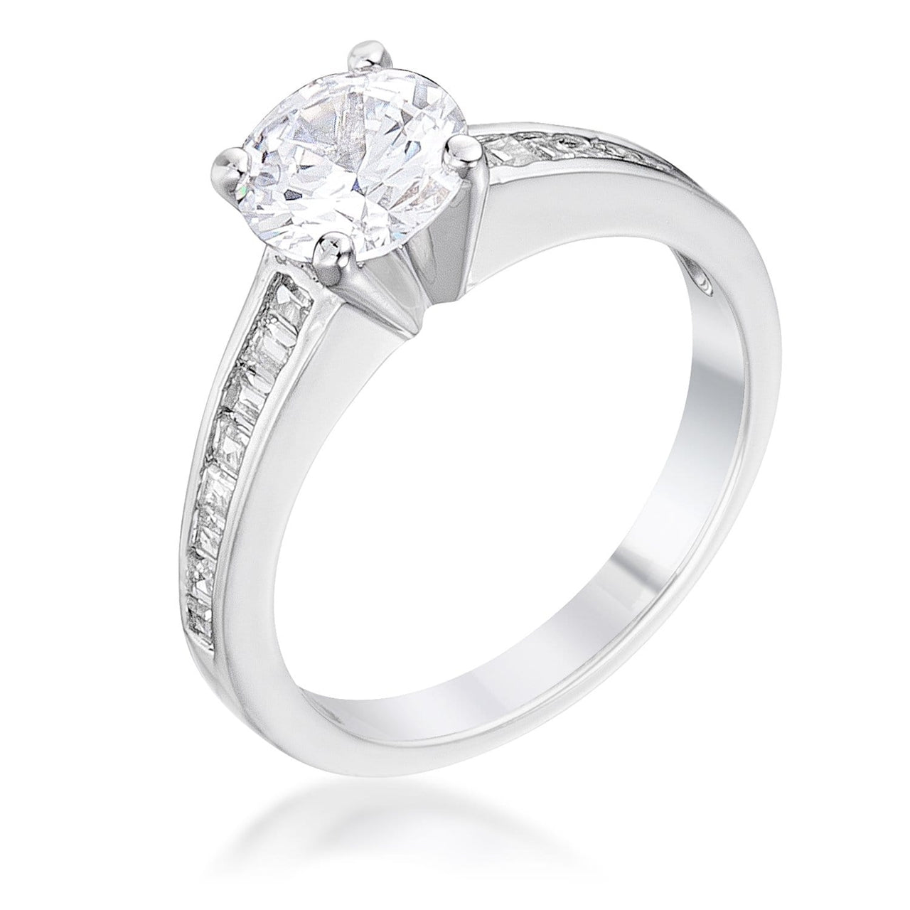 Cubic Zircon Engagement Ring Rings JGI   