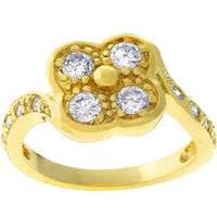 Thumbnail for Cubic Zirconia Clover Ring Rings JGI   