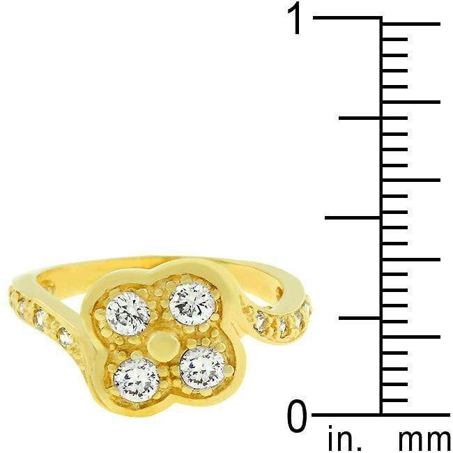 Cubic Zirconia Clover Ring Rings JGI   