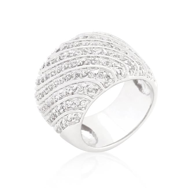 Cubic Zirconia Pave Diagonal Ring Rings JGI   