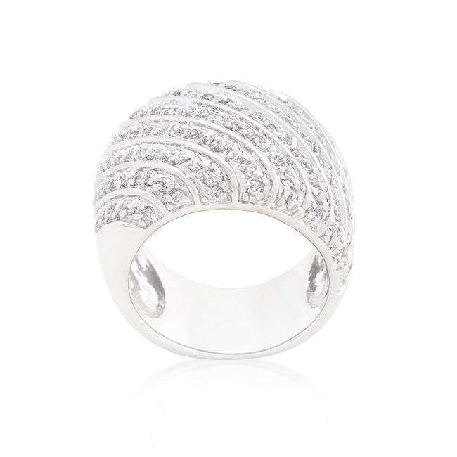Cubic Zirconia Pave Diagonal Ring Rings JGI   
