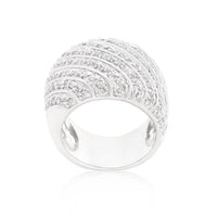 Thumbnail for Cubic Zirconia Pave Diagonal Ring Rings JGI   