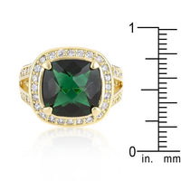 Thumbnail for Cushion Cut Emerald Green Cocktail Ring Rings JGI   