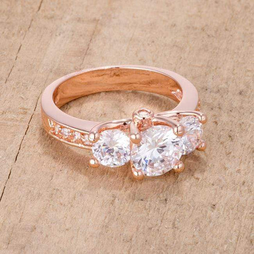 Rose Gold CZ Engagement Rings, The Roma Engagement Ring Rings JGI   
