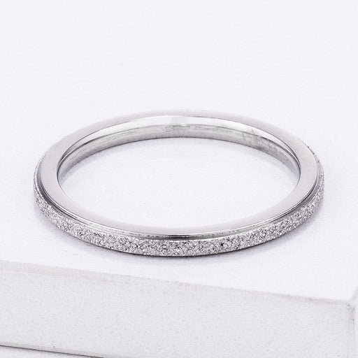 Diamond Cut Stainless Steel Stackable Ring Rings JGI   