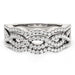 Diamond Studded Ring with Four Curves in 14k White Gold (5/8 cttw) Rings Angelucci Jewelry   