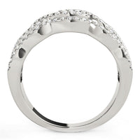 Thumbnail for Diamond Studded Ring with Four Curves in 14k White Gold (5/8 cttw) Rings Angelucci Jewelry   