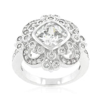 Thumbnail for Elegant Clear Cubic Zirconia Crest Ring Rings JGI   
