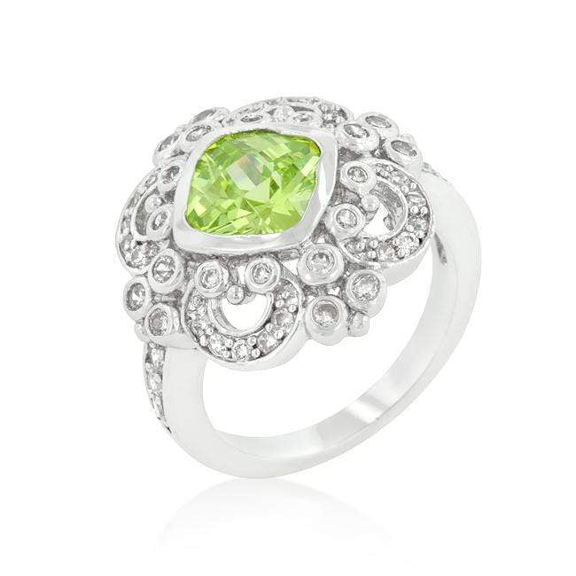 Elegant Peridot Crest Ring Rings JGI   