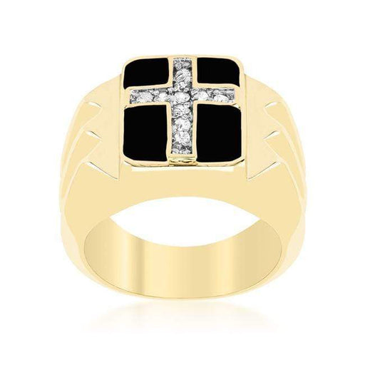 Faceted Cross Cubic Zirconia Ring Rings JGI   