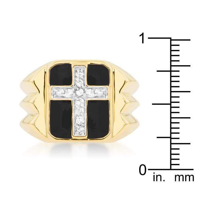 Faceted Cross Cubic Zirconia Ring Rings JGI   