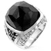Faceted Onyx Cocktail Ring Rings JGI   
